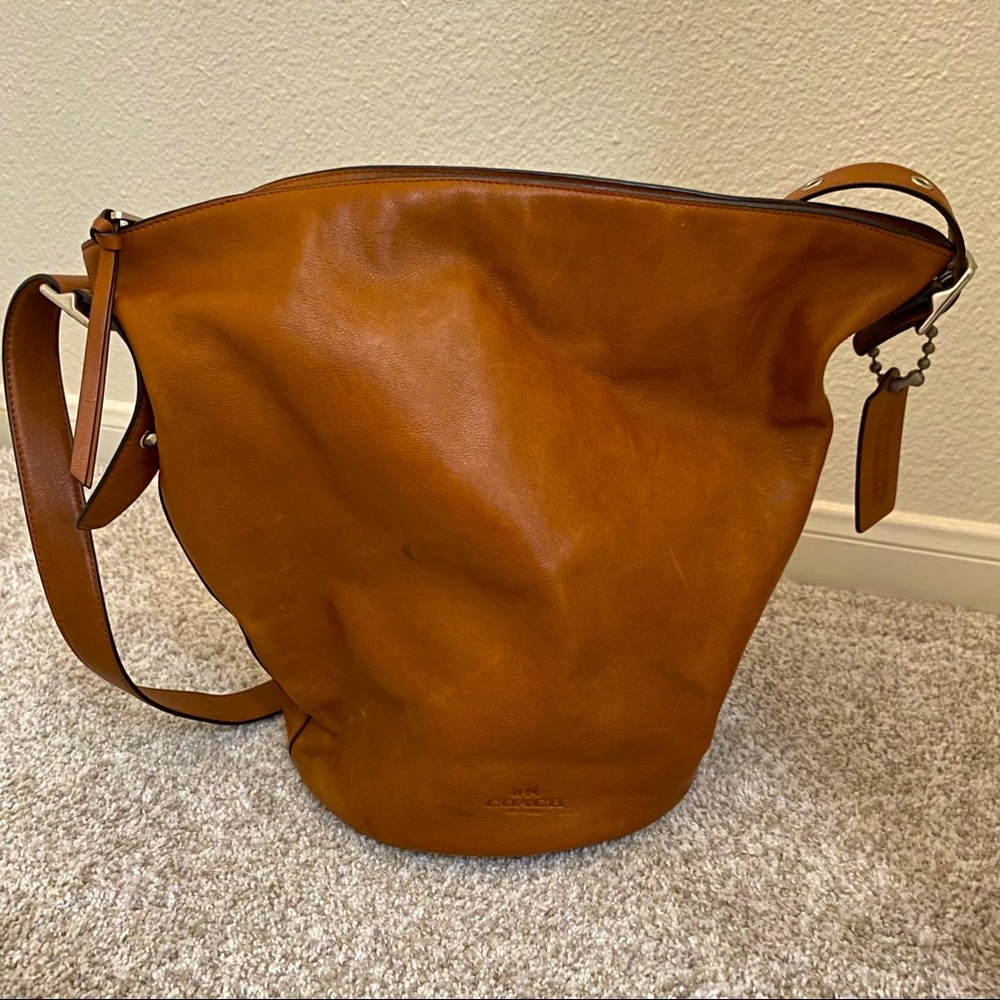 COACH Bleecker Leather Duffle Shoulderbag Tan